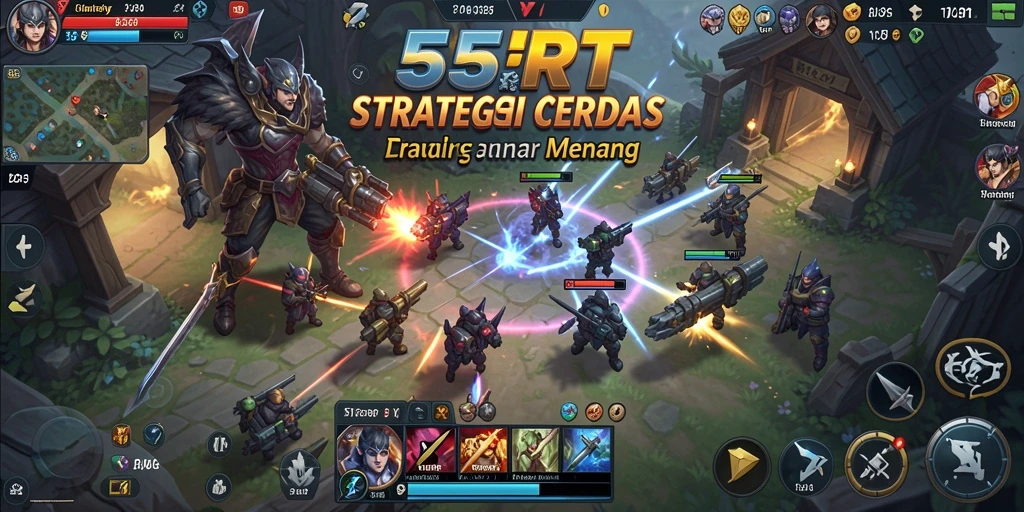 Tangkapan layar 55RT menampilkan aksi strategis yang mendebarkan.