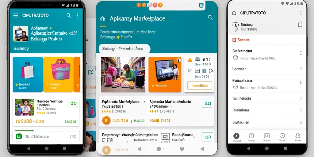 Antarmuka pengguna aplikasi CIPUTRATOTO yang menarik dan mudah digunakan.