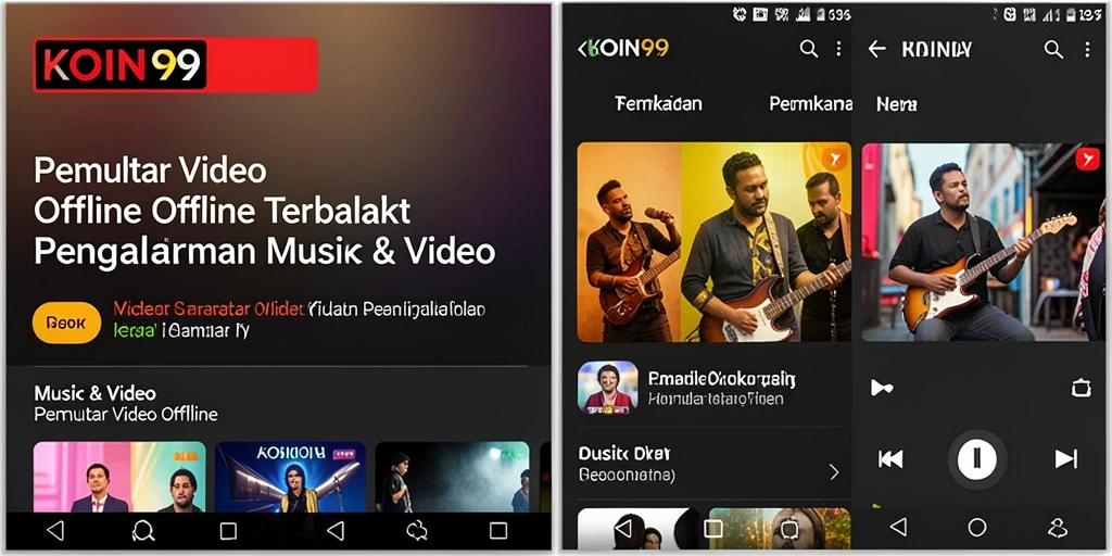 Antarmuka KOIN99 yang intuitif untuk Pemutar Video Offline.