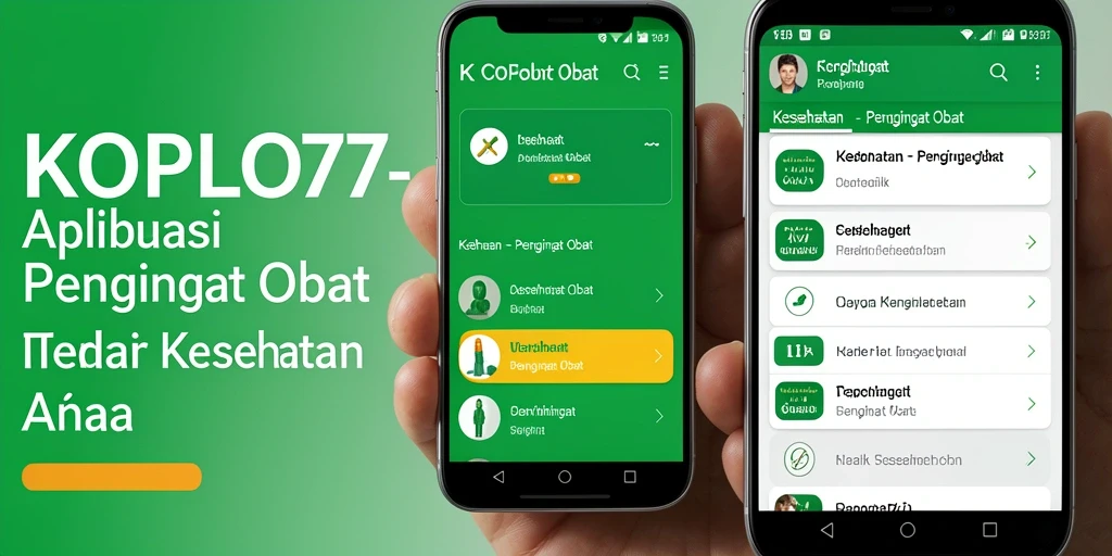 Tampilan antarmuka KOPLO77 yang intuitif untuk Pengingat Obat.