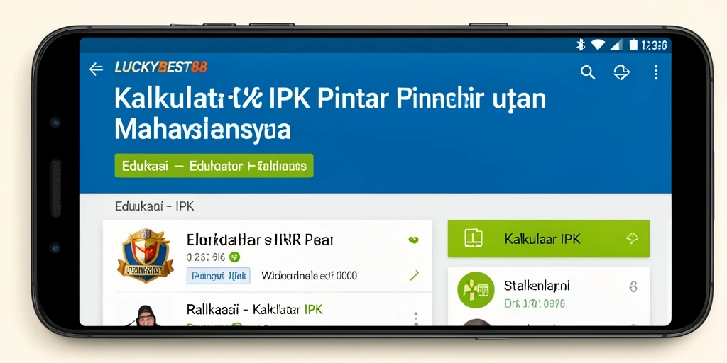Tampilan antarmuka LUCKYBEST88 dengan fitur Kalkulator IPK yang mudah diakses.