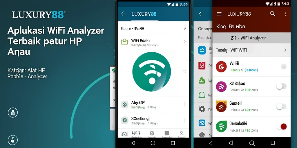 Antarmuka LUXURY88 menampilkan analisis jaringan WiFi yang jelas dan informatif.